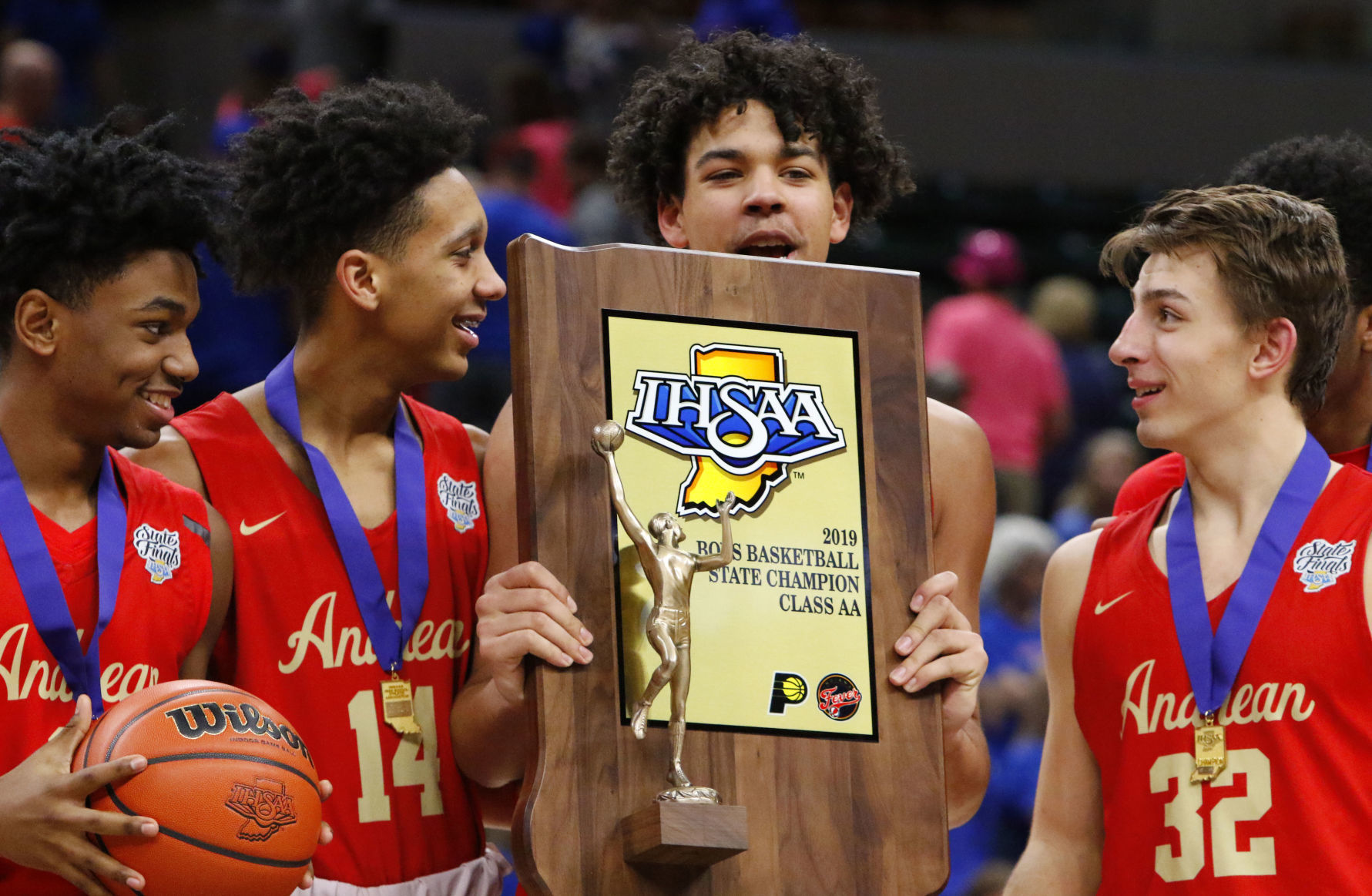 Boys basketball Class 2A state final - Andrean vs. Linton-Stockton